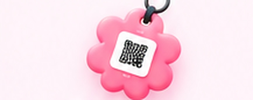 Pink SafeKids QR badge